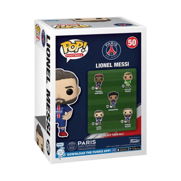Paris Saint-Germain F.C. POP! Football Vinyl Figura Lionel Messi 9 cm - Imagen 3