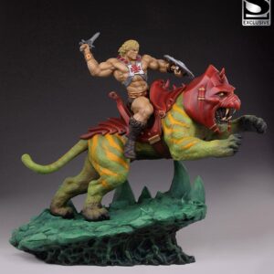 Masters of the Universe Estatua He-Man and Battle Cat Classic Deluxe 59 cm