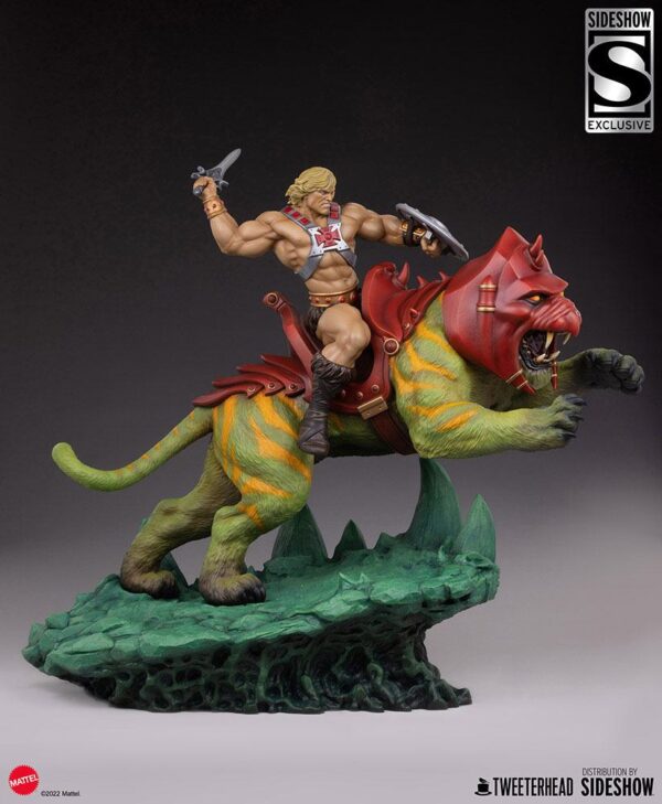 Masters of the Universe Estatua He-Man and Battle Cat Classic Deluxe 59 cm